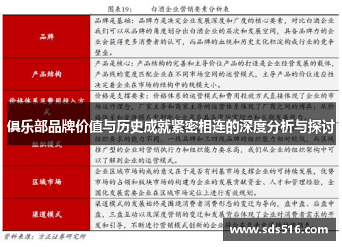 俱乐部品牌价值与历史成就紧密相连的深度分析与探讨